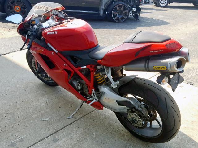 ZDM1XBEW38B013791 - 2008 DUCATI 1098 BASE RED photo 3