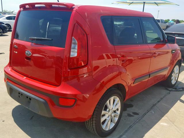 KNDJT2A54D7585003 - 2013 KIA SOUL RED photo 4