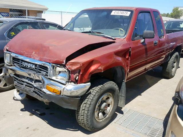 JT4VN13D0M5058291 - 1991 TOYOTA PICKUP 1/2 RED photo 2