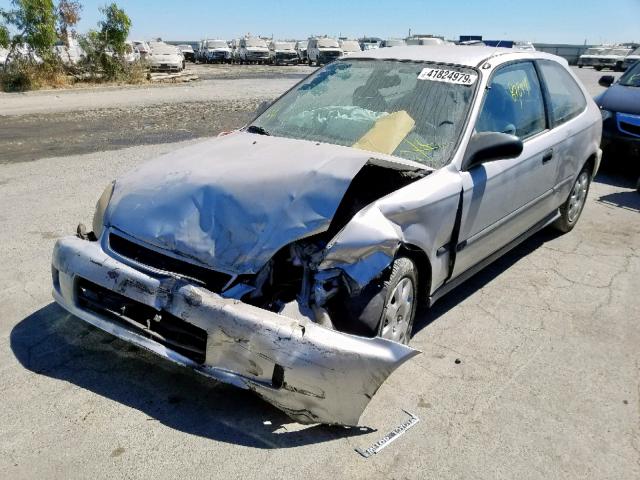 2HGEJ6345XH111655 - 1999 HONDA CIVIC DX SILVER photo 2