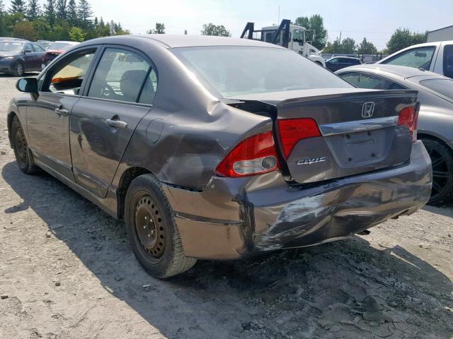 2HGFA1F05AH032123 - 2010 HONDA CIVIC EXL 灰色 照片 3