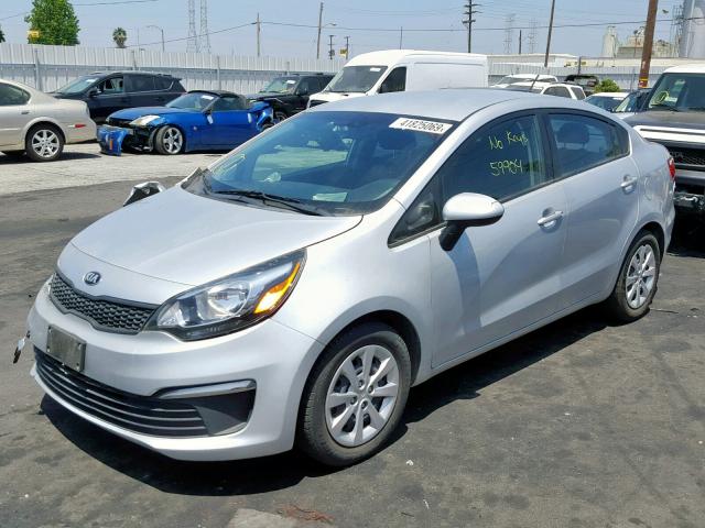 KNADM4A39G6667319 - 2016 KIA RIO LX SILVER photo 2