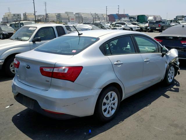 KNADM4A39G6667319 - 2016 KIA RIO LX SILVER photo 4