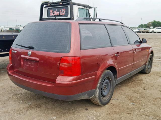 WVWNA63B8WE436237 - 1998 VOLKSWAGEN PASSAT GLS RED photo 4