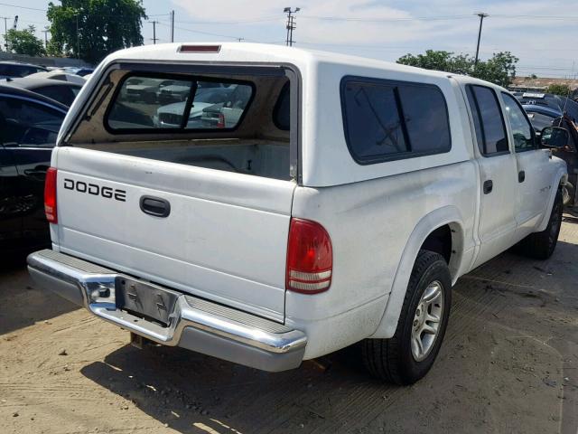 1B7HL48N32S661613 - 2002 DODGE DAKOTA QUA WHITE photo 4