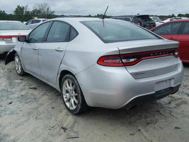 1C3CDFBHXDD147243 - 2013 DODGE DART SXT SILVER photo 3