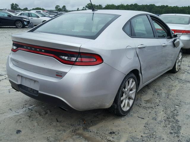 1C3CDFBHXDD147243 - 2013 DODGE DART SXT SILVER photo 4