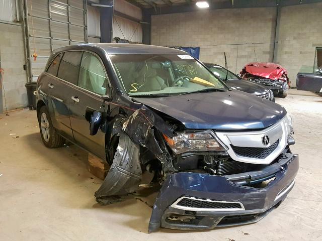 2HNYD2H23AH528941 - 2010 ACURA MDX BLUE photo 1