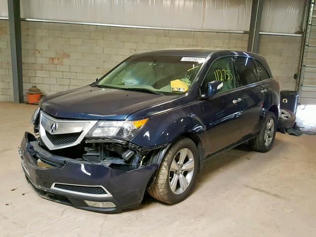 2HNYD2H23AH528941 - 2010 ACURA MDX BLUE photo 2