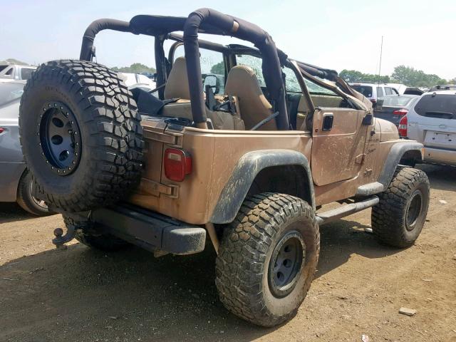 1J4FY19S4XP493318 - 1999 JEEP WRANGLER / TAN photo 4