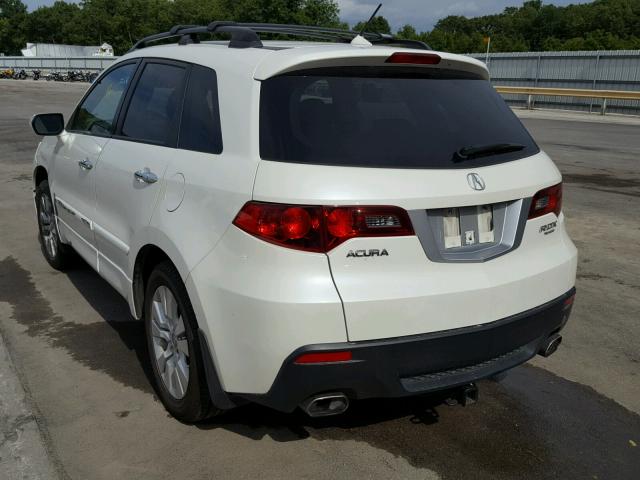 5J8TB2H25AA001067 - 2010 ACURA RDX WHITE photo 3