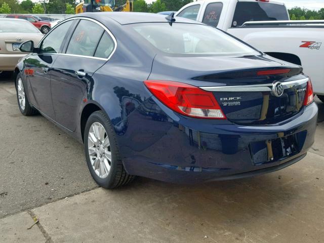 2G4GS5ER5C9202108 - 2012 BUICK REGAL PREM BLUE photo 3