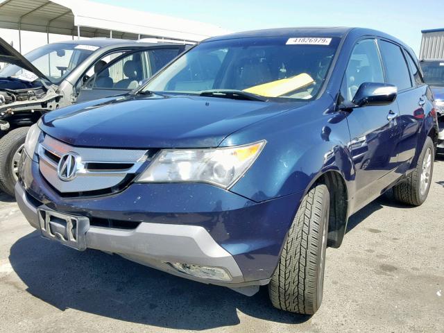 2HNYD28279H522054 - 2009 ACURA MDX BLUE photo 2