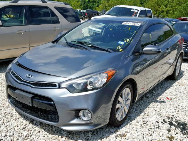 KNAFX6A88E5202315 - 2014 KIA FORTE EX GRAY photo 2