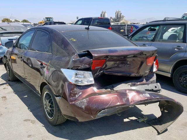 KNAFU4A28B5361405 - 2011 KIA FORTE EX PURPLE photo 3