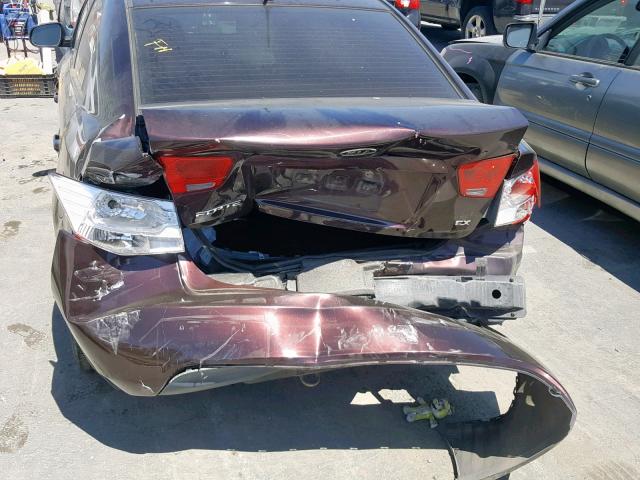 KNAFU4A28B5361405 - 2011 KIA FORTE EX PURPLE photo 9