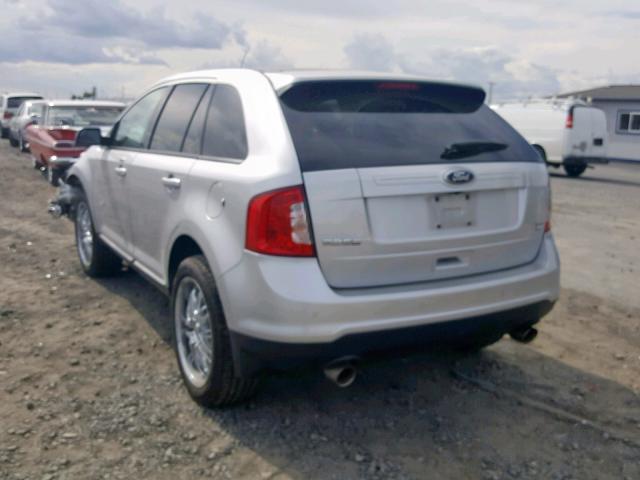 2FMDK4JC8DBB54614 - 2013 FORD EDGE SEL SILVER photo 3