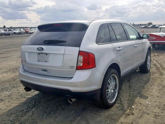 2FMDK4JC8DBB54614 - 2013 FORD EDGE SEL SILVER photo 4