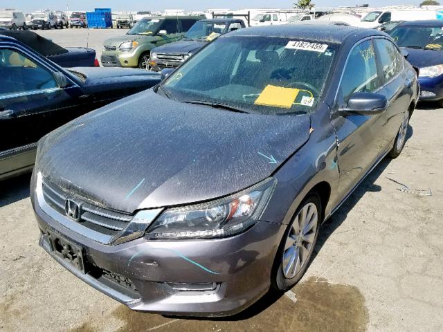 1HGCR2F86DA029077 - 2013 HONDA ACCORD EXL GRAY photo 2