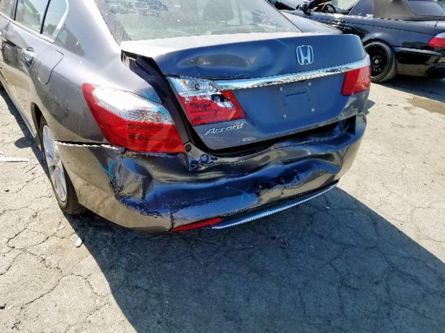 1HGCR2F86DA029077 - 2013 HONDA ACCORD EXL GRAY photo 9