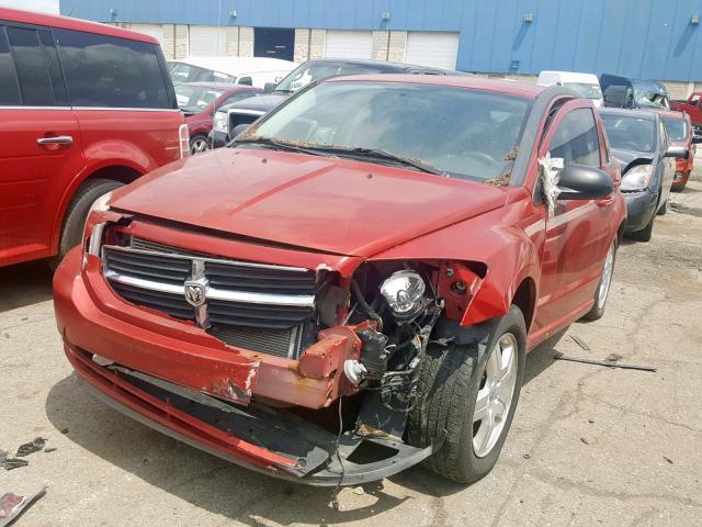 1B3HB48A89D136174 - 2009 DODGE CALIBER SX RED photo 2