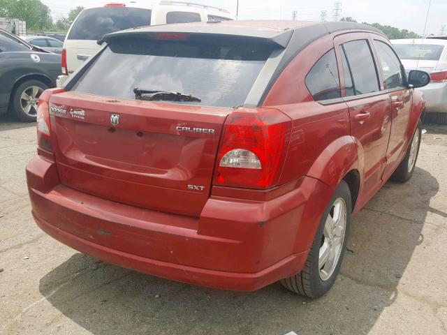 1B3HB48A89D136174 - 2009 DODGE CALIBER SX RED photo 4