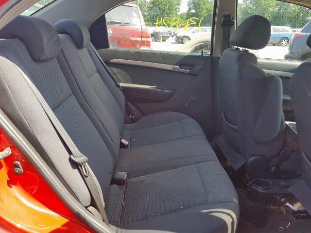 KL1TD566X7B153288 - 2007 CHEVROLET AVEO BASE Қызыл фото 6