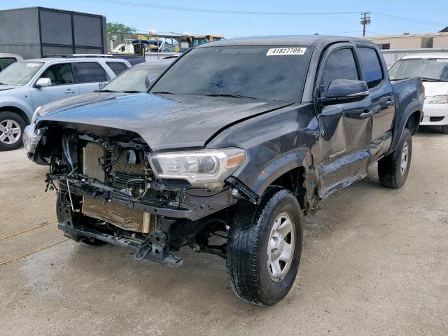 3TMCZ5AN4HM049852 - 2017 TOYOTA TACOMA DOU გრაფიტი ფოტო 2