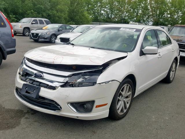 3FAHP0JA2CR106174 - 2012 FORD FUSION SEL WHITE photo 2