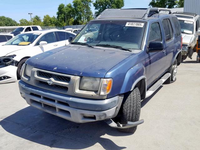 5N1ED28YXYC606623 - 2000 NISSAN XTERRA XE BLUE photo 2