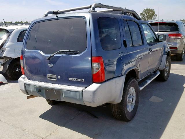 5N1ED28YXYC606623 - 2000 NISSAN XTERRA XE BLUE photo 4