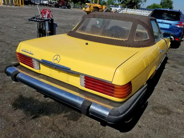 00010704412043509 - 1978 MERCEDES-BENZ SL450 YELLOW photo 4