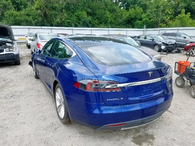 5YJSA1E26FF106811 - 2015 TESLA MODEL S أزرق صورة 3