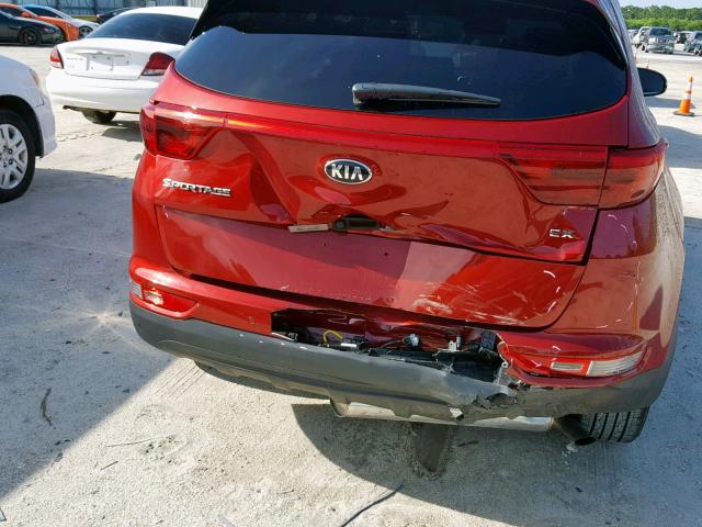 KNDPN3AC7K7563230 - 2019 KIA SPORTAGE E RED photo 9