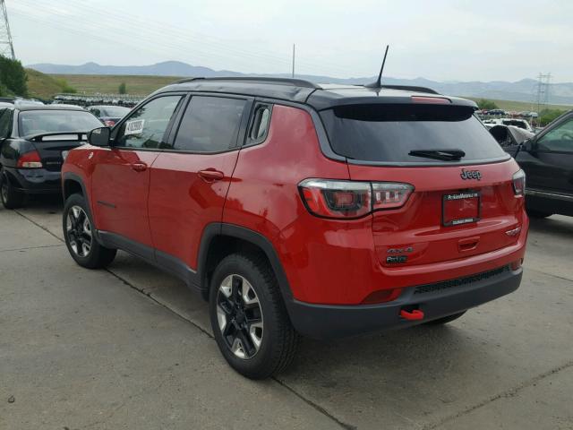 3C4NJDDB8HT657567 - 2017 JEEP COMPASS TR RED photo 3