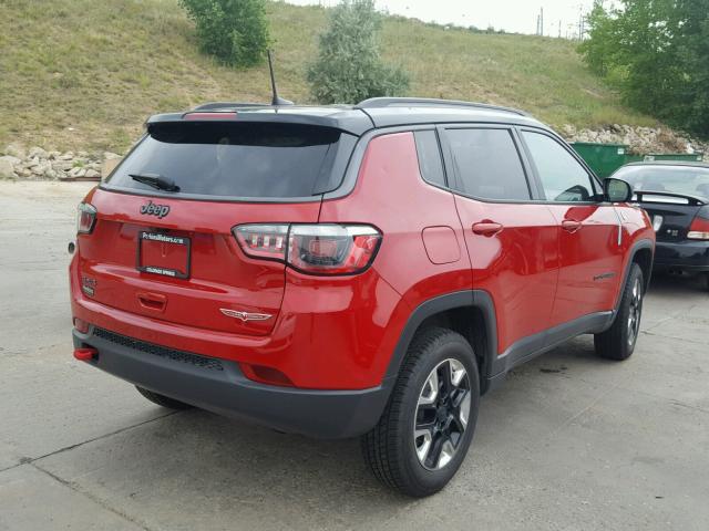 3C4NJDDB8HT657567 - 2017 JEEP COMPASS TR RED photo 4