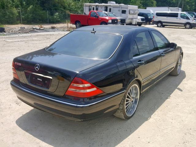 WDBNG75J5YA048125 - 2000 MERCEDES-BENZ S 500 BLACK photo 4