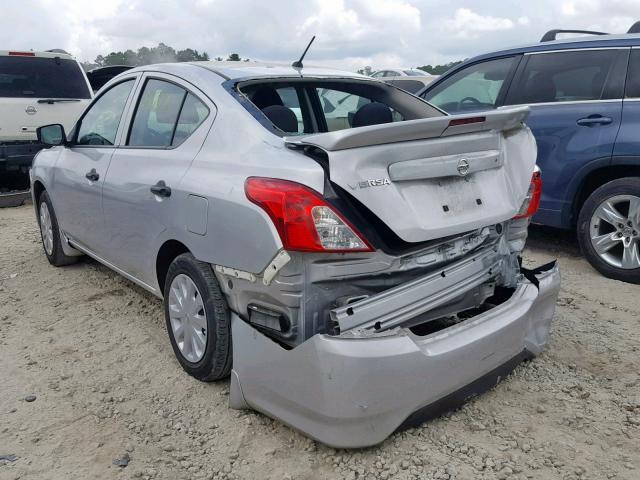 3N1CN7AP0JL835168 - 2018 NISSAN VERSA S SILVER photo 3