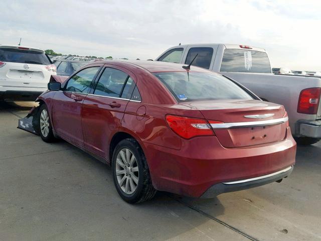 1C3CCBBB2CN278330 - 2012 CHRYSLER 200 TOURIN MAROON photo 3