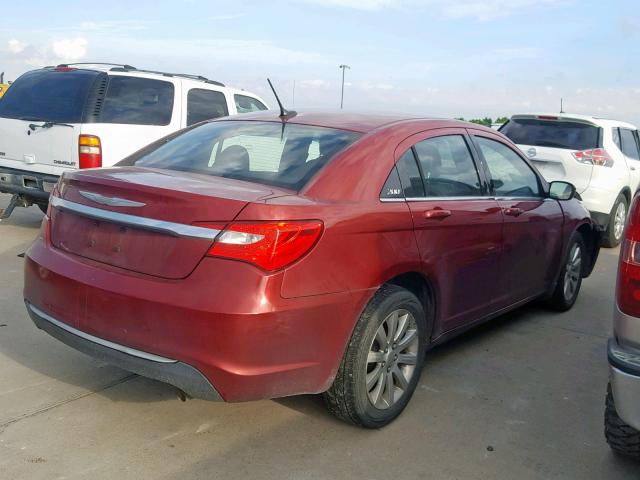 1C3CCBBB2CN278330 - 2012 CHRYSLER 200 TOURIN MAROON photo 4