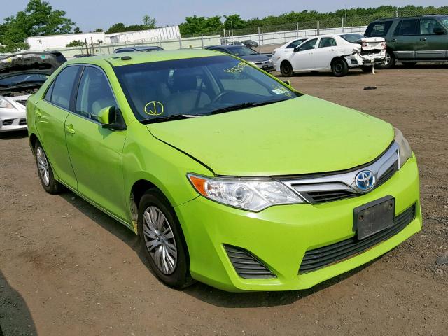 4T1BD1FK2CU020304 - 2012 TOYOTA CAMRY HYBR GREEN photo 1