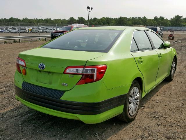 4T1BD1FK2CU020304 - 2012 TOYOTA CAMRY HYBR GREEN photo 4