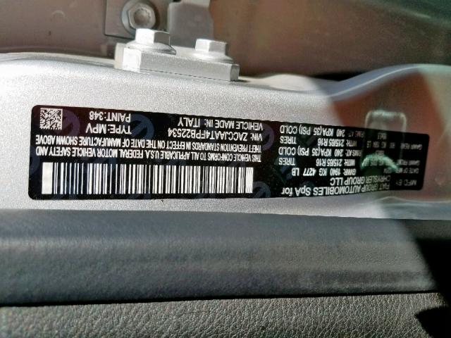 ZACCJAAT4FPB22534 - 2015 JEEP RENEGADE S Gümüş foto 10