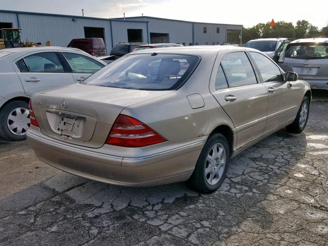WDBNG70JX1A140022 - 2001 MERCEDES-BENZ S 430 GOLD photo 4