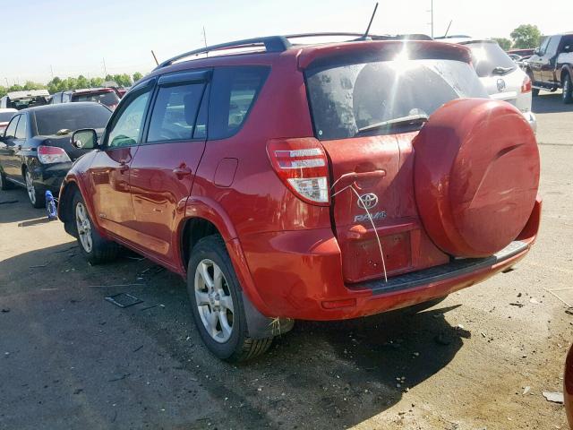 2T3DK4DV1BW041034 - 2011 TOYOTA RAV4 LIMIT RED photo 3