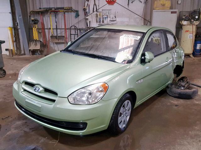 KMHCM36C18U056159 - 2008 HYUNDAI ACCENT GS GREEN photo 2