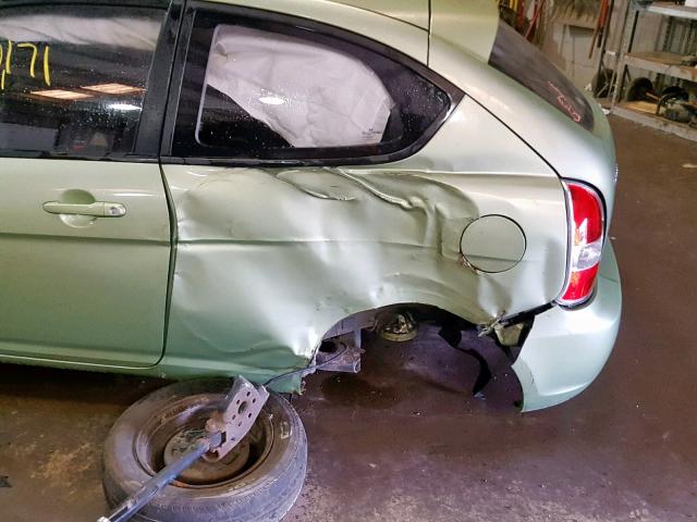 KMHCM36C18U056159 - 2008 HYUNDAI ACCENT GS GREEN photo 9