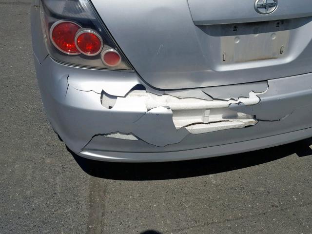 JTKDE177460091657 - 2006 TOYOTA SCION TC SILVER photo 9