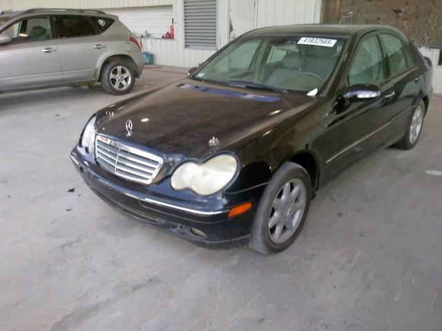 WDBRF61J71F123291 - 2001 MERCEDES-BENZ C 240 BLACK photo 2