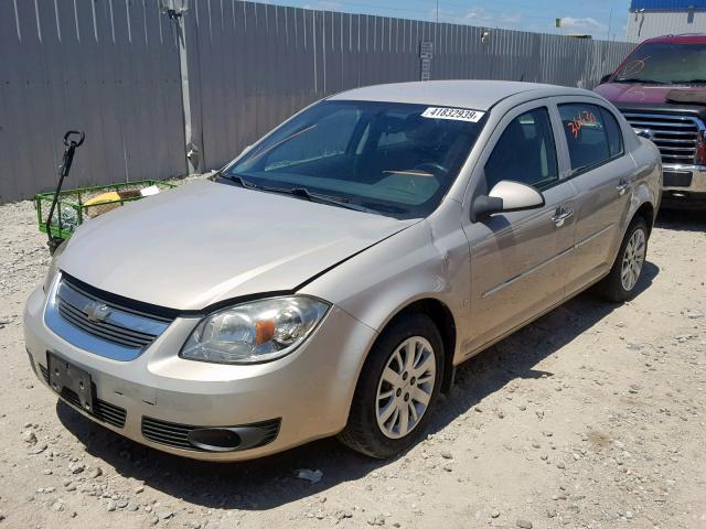 1G1AT58H797218727 - 2009 CHEVROLET COBALT LT BEIGE photo 2